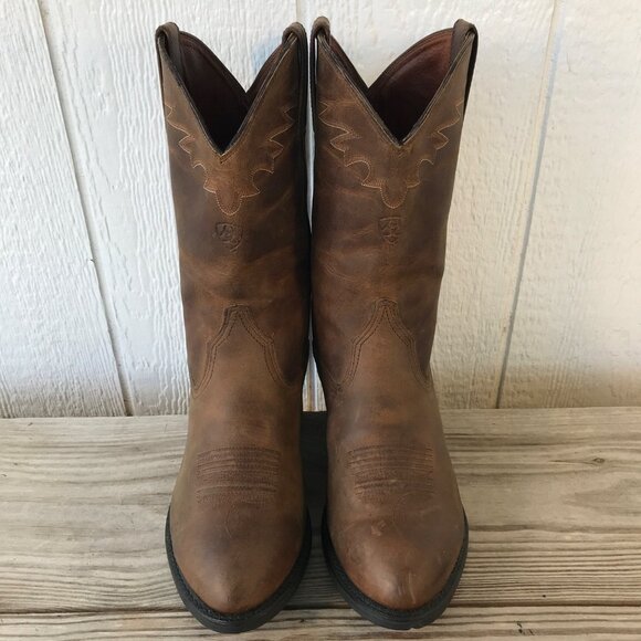 Ariat Sedona Mens Brown Leather Cowboy Western Ranch Boots 11 EE 34625 - Picture 11 of 13